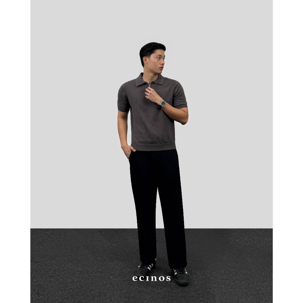 ECINOS Man - Knitted Polo Zip Top (Man Version)