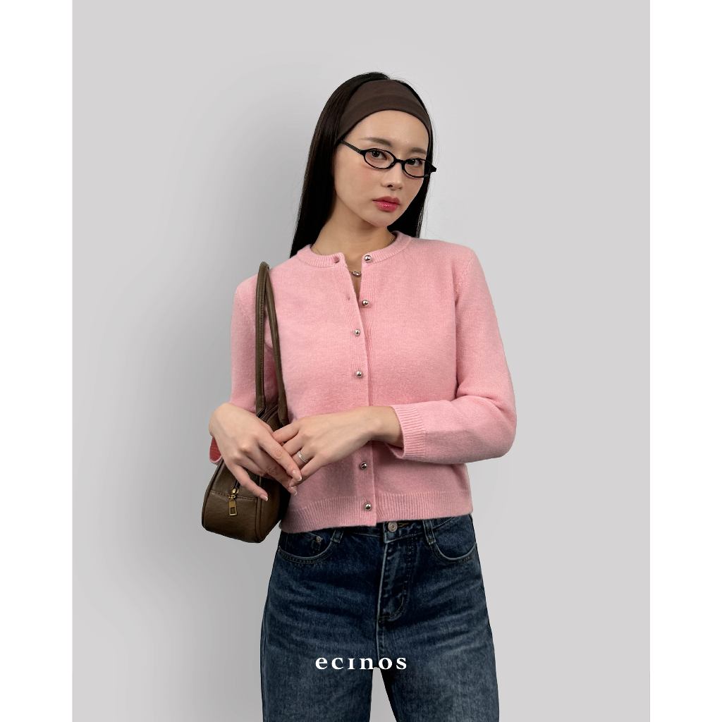 ECINOS - Jennie Hairy Wool Knitted Cardigan