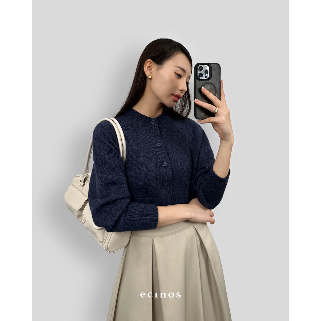 ECINOS - Anya Cropped Knitted Cardigan