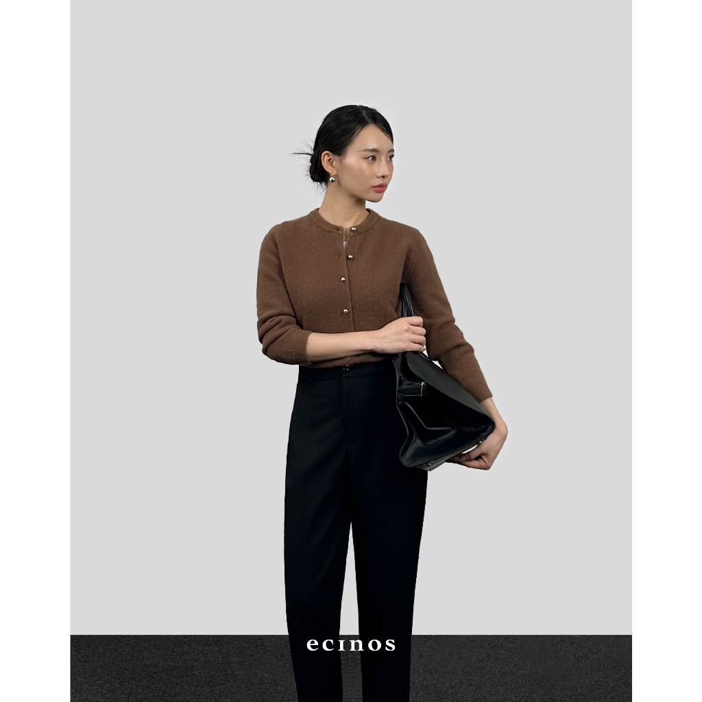 ECINOS - Jennie Hairy Wool Knitted Cardigan