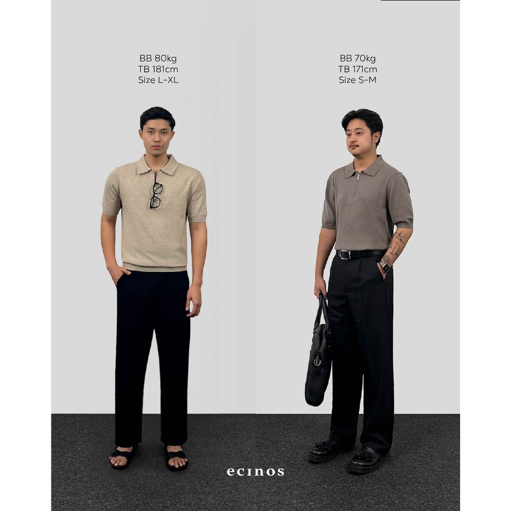 ECINOS Man - Knitted Polo Zip Top (Man Version)