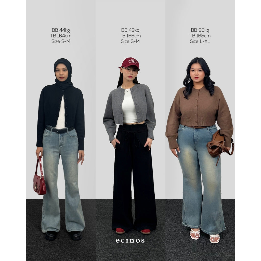 ECINOS - Anya Cropped Knitted Cardigan