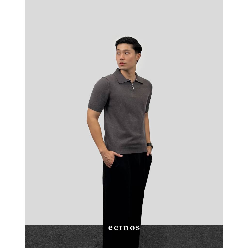 ECINOS Man - Knitted Polo Zip Top (Man Version)