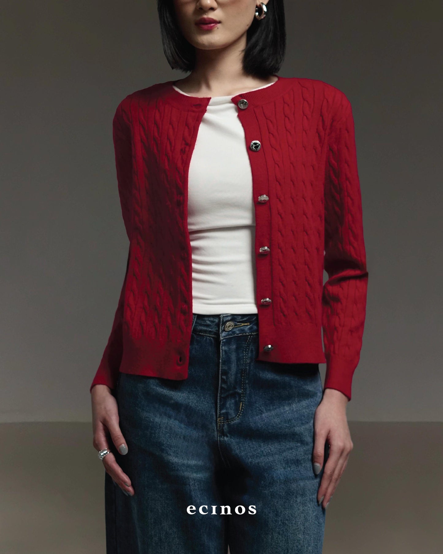 ECINOS - Celie Cable Knit Cardigan