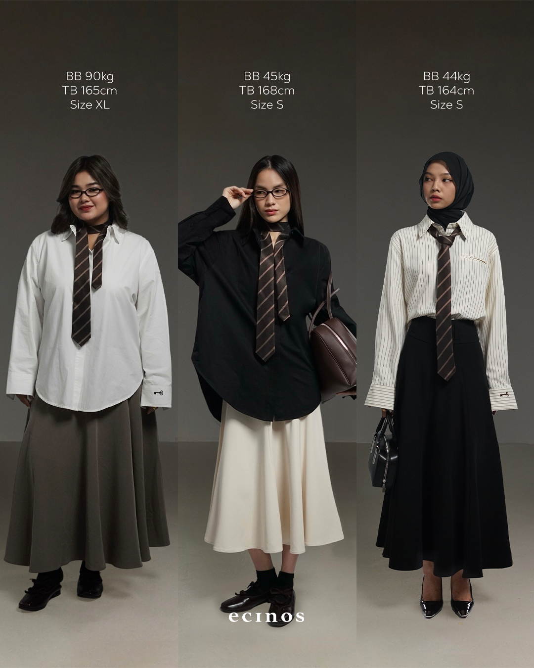ECINOS - Panel Wool Flared Skirt