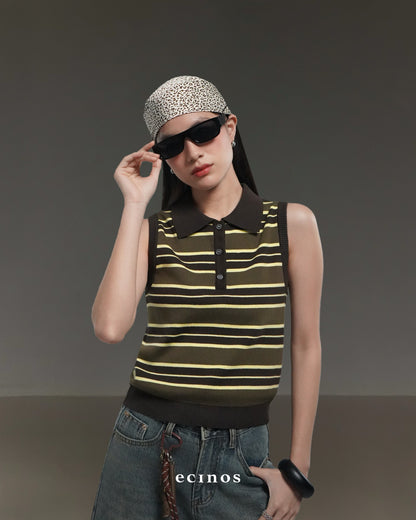 ECINOS - Ollie Knitted Polo Vest