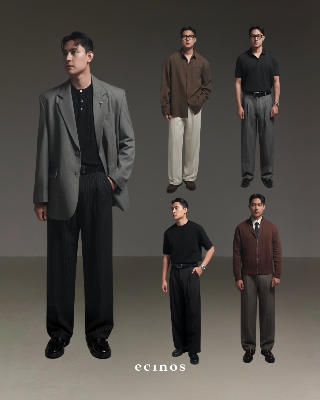 ECINOS MAN  - Harvey Pleated Straight Trousers
