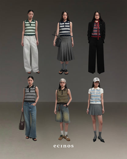 ECINOS - Ollie Knitted Polo Vest
