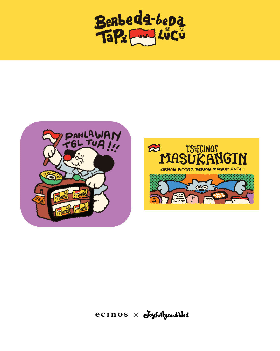 [NOT FOR SALE] - Limited edition sticker ecinos × Joyfullyscribbled