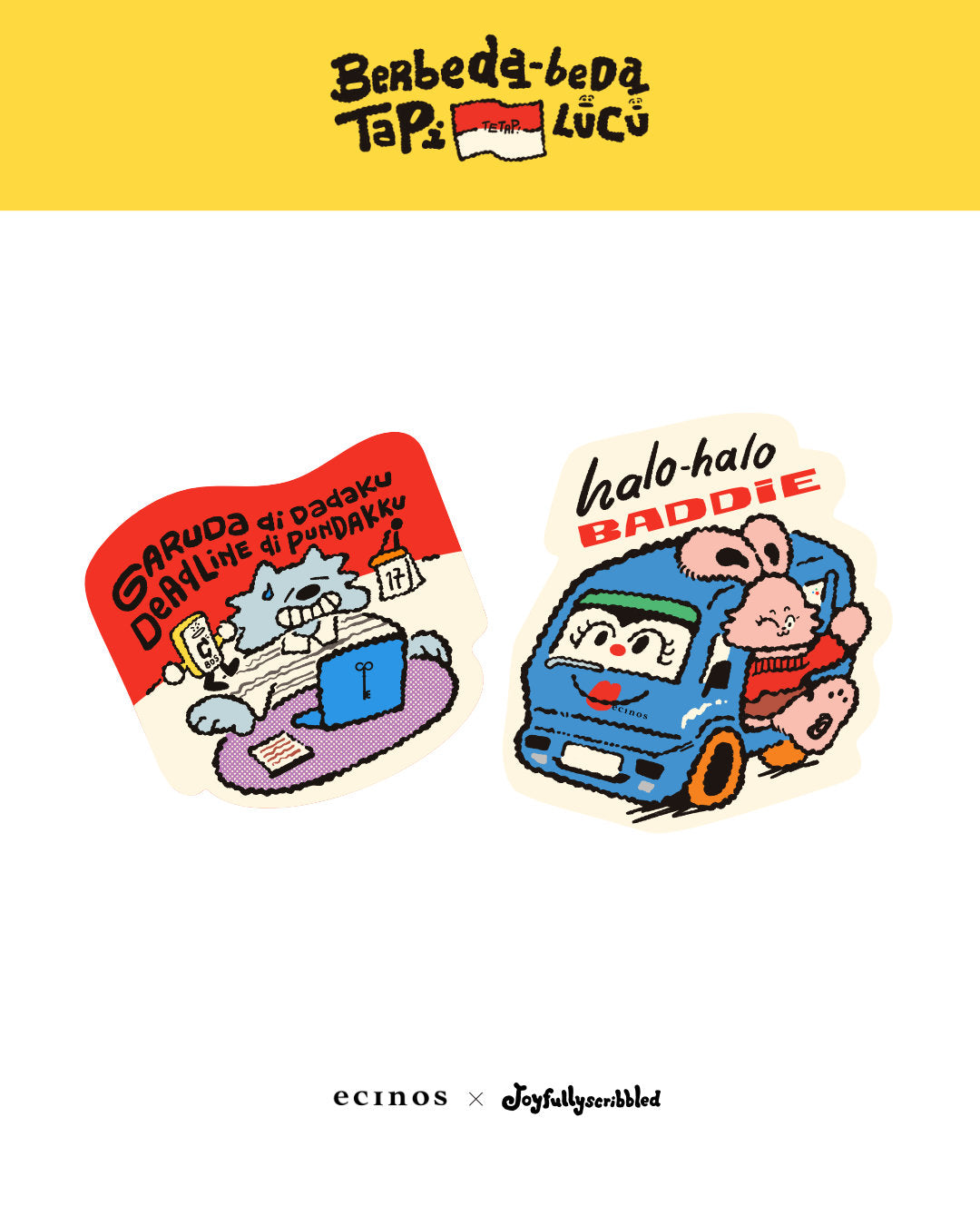 [NOT FOR SALE] - Limited edition sticker ecinos × Joyfullyscribbled