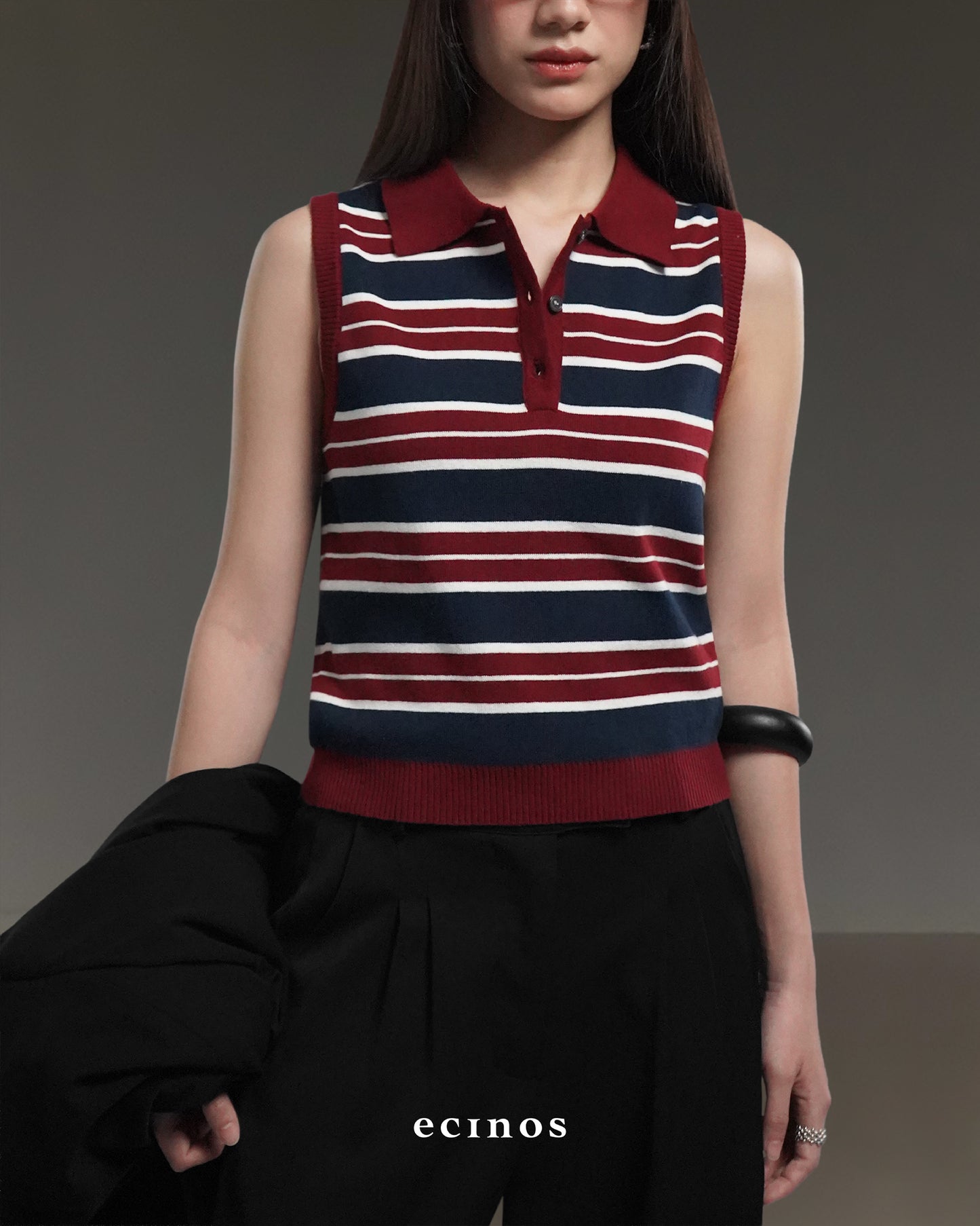 ECINOS - Ollie Knitted Polo Vest