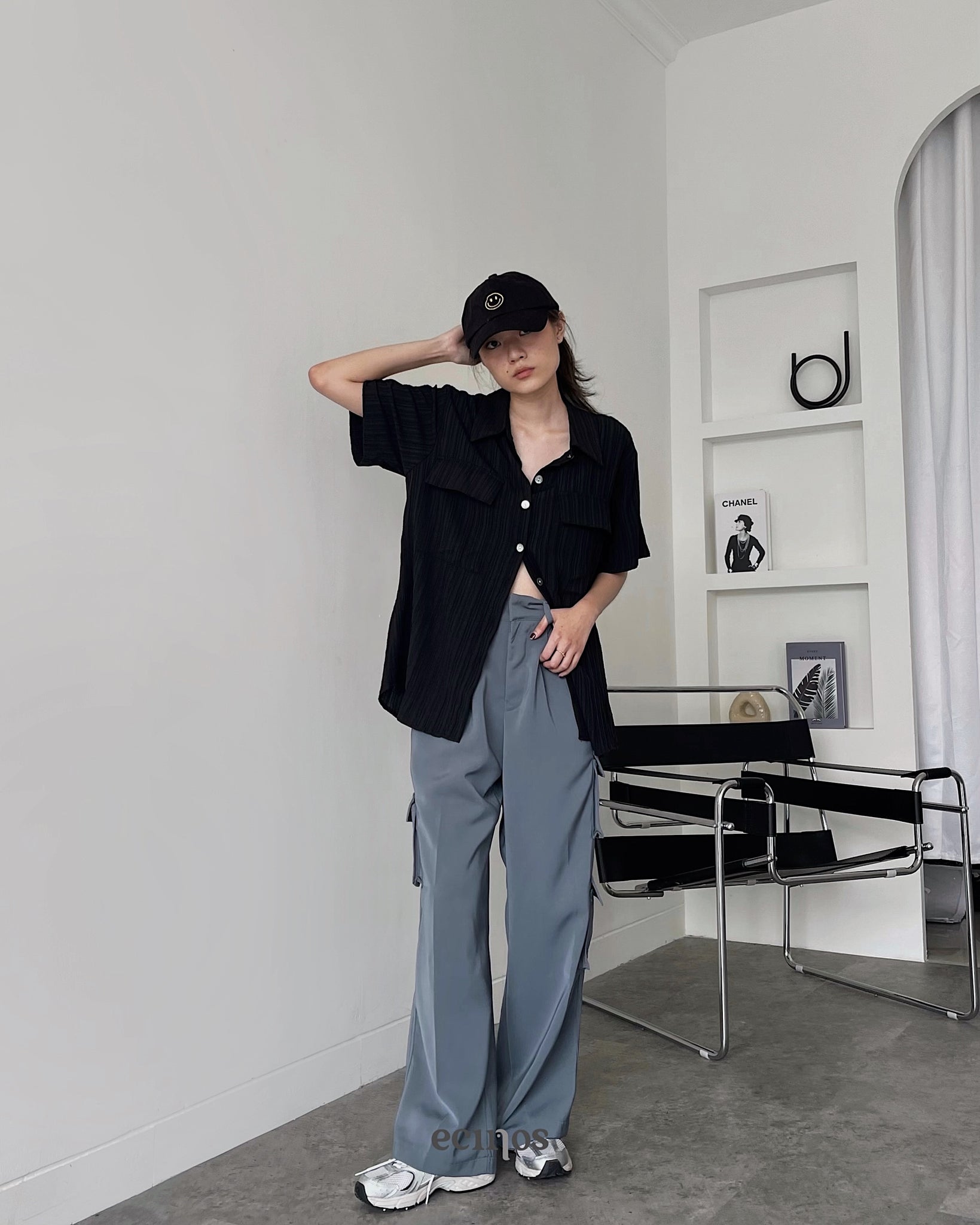Irene Crinkle Top