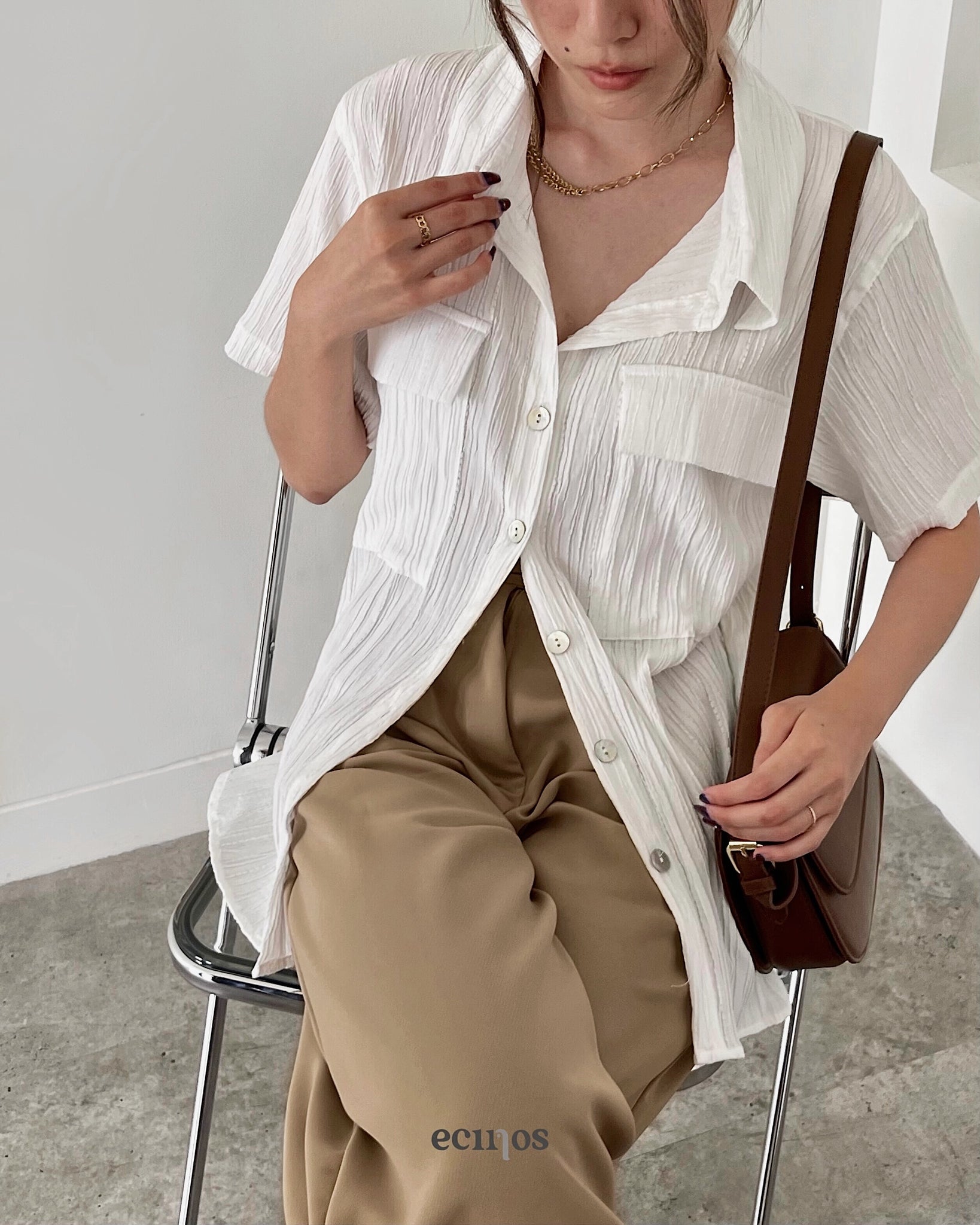 Irene Crinkle Top