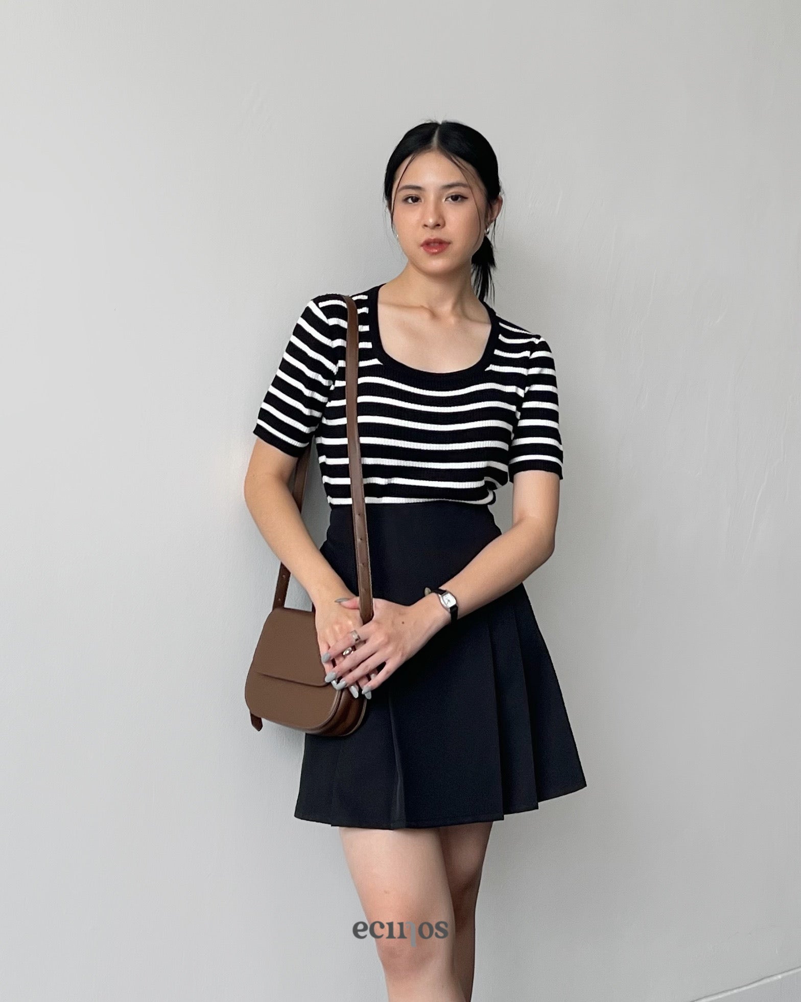 Mentari Striped Knit Top