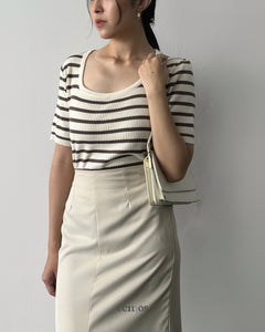 Mentari Striped Knit Top