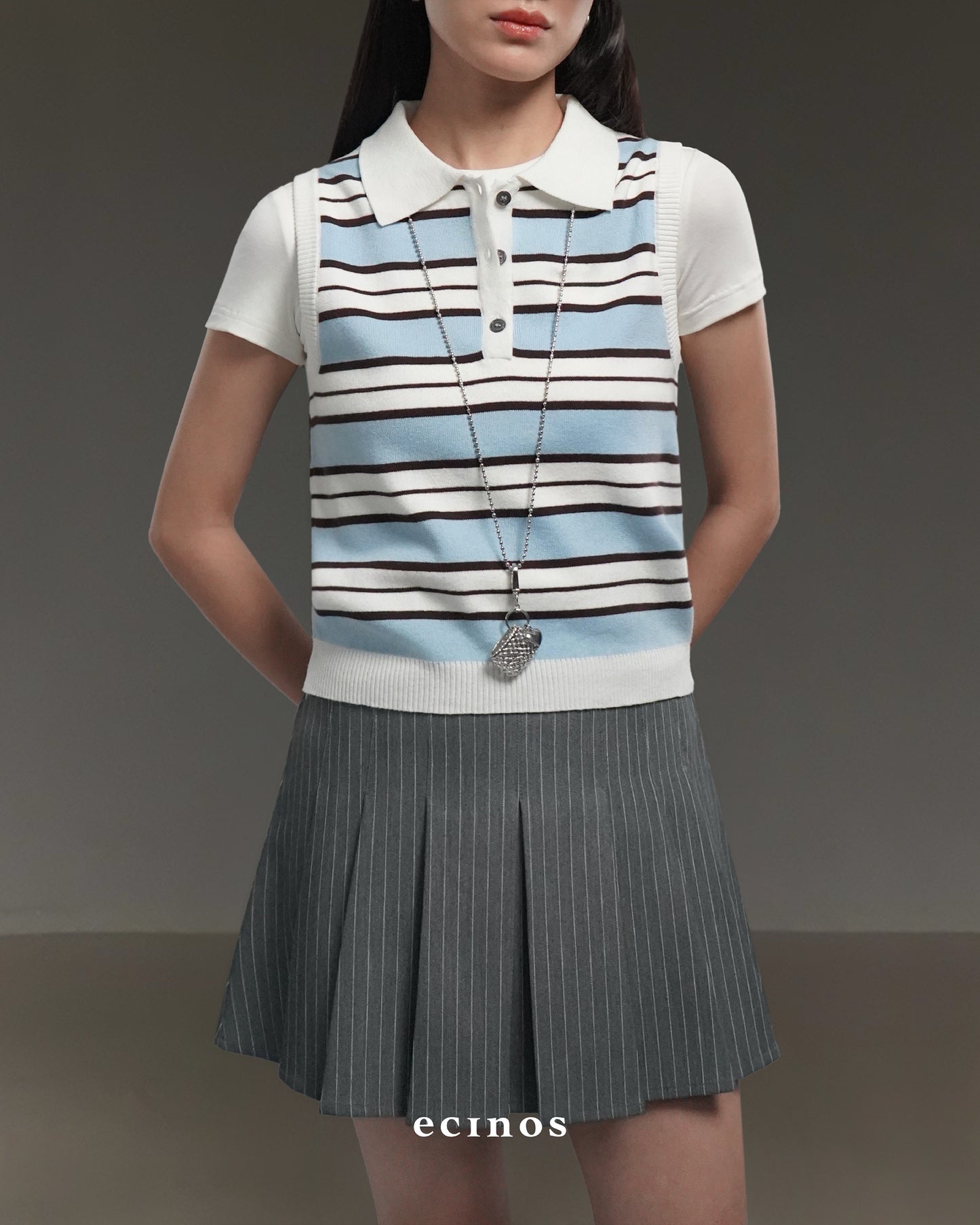 ECINOS - Ollie Knitted Polo Vest