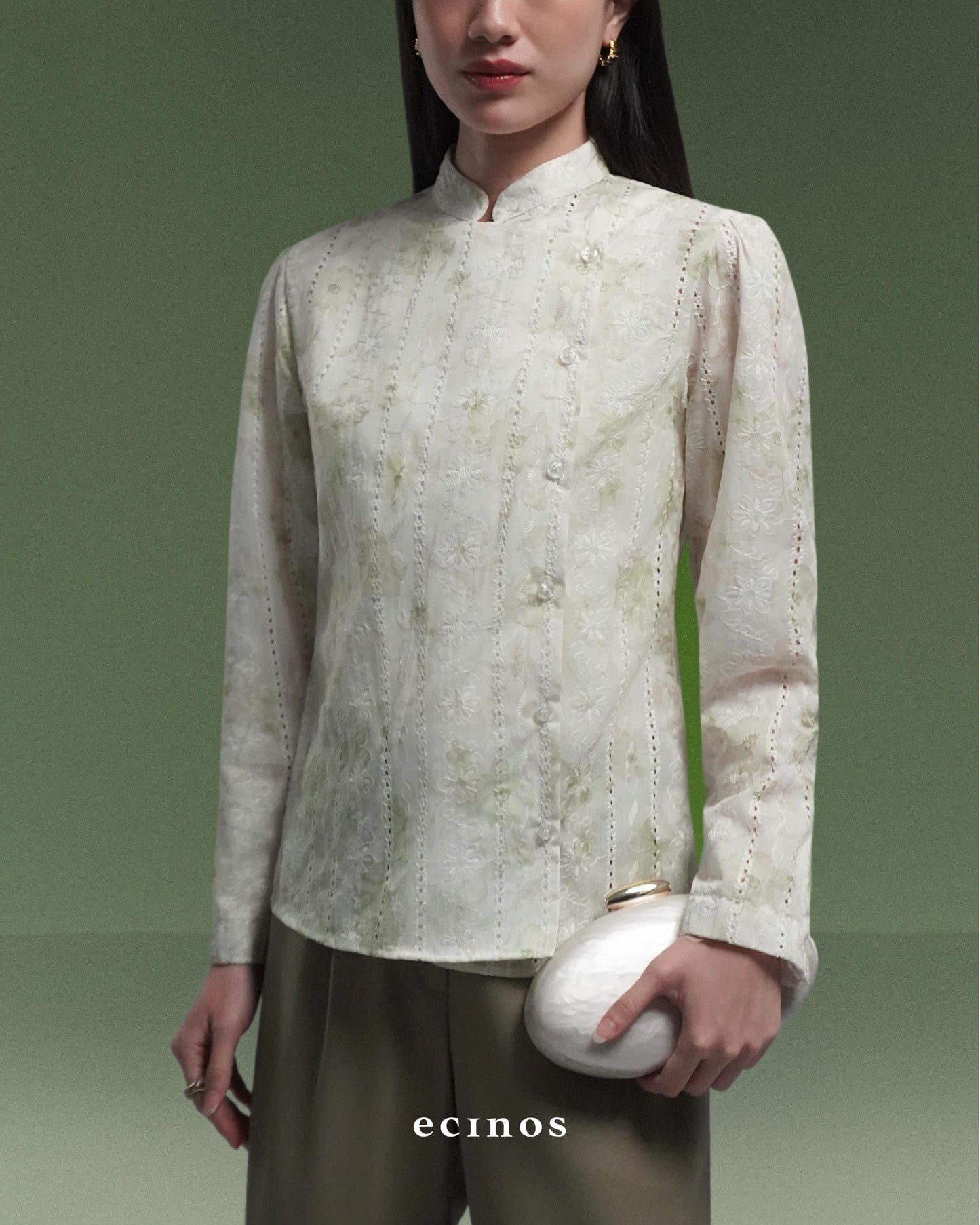 ECINOS - Aster Side Button Top