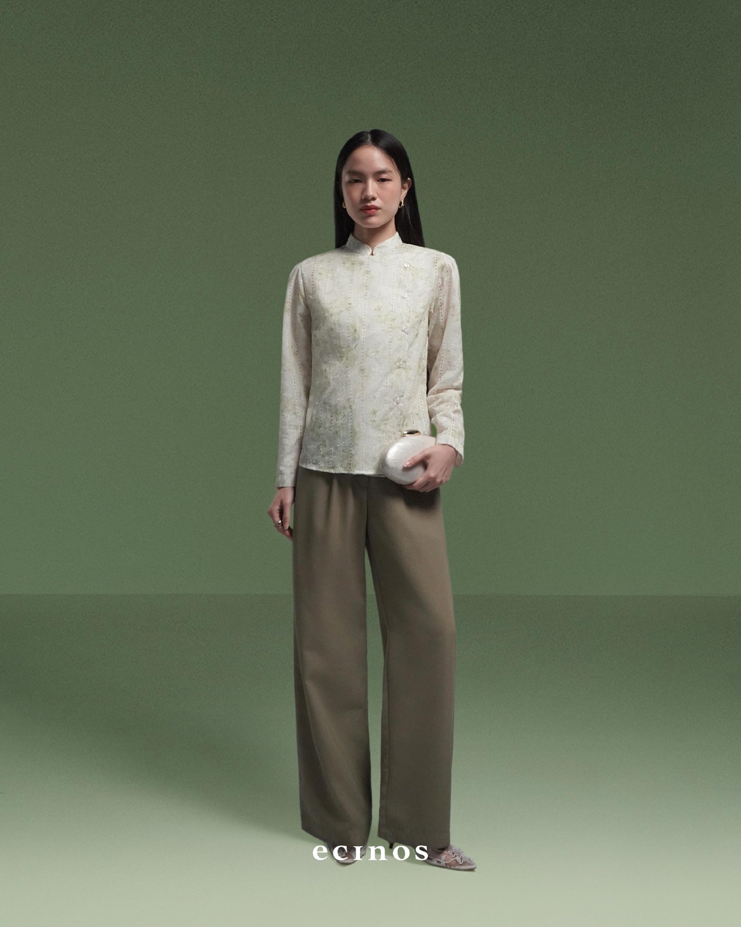 ECINOS - Aster Side Button Top