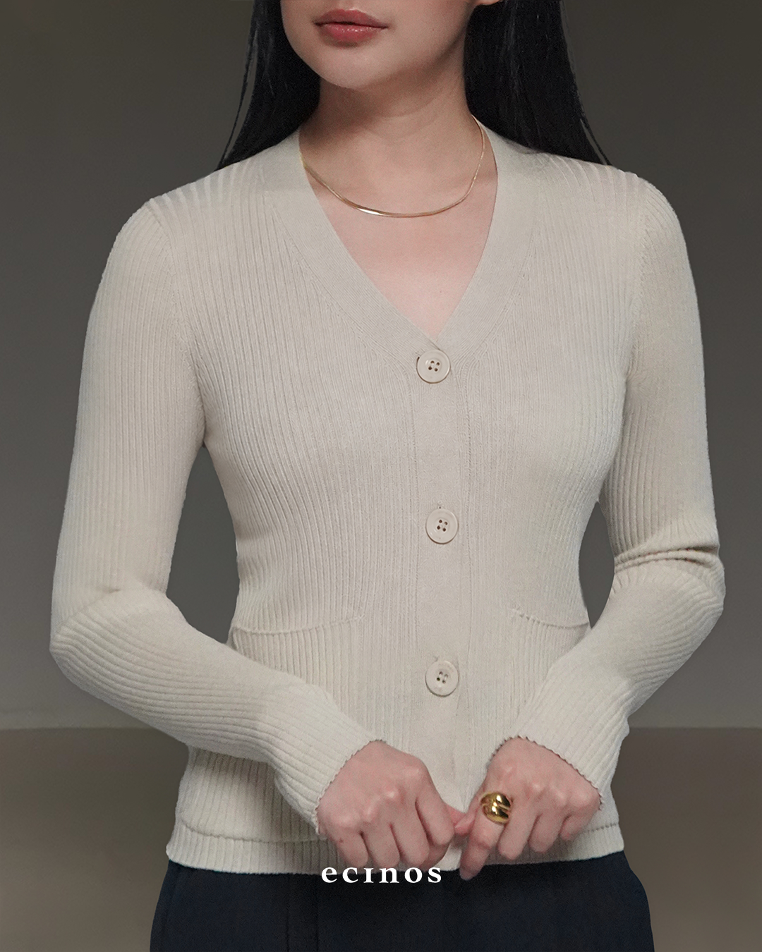 ECINOS - Chér Fitted Cardigan | Atasan Wanita | Cardigan Wanita Fitted