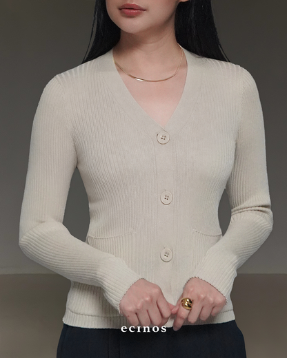 ECINOS - Chér Fitted Cardigan | Atasan Wanita | Cardigan Wanita Fitted