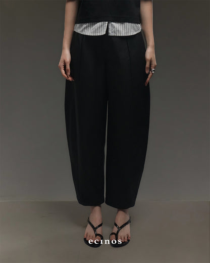 ECINOS - Joan Barrel Cotton Trousers