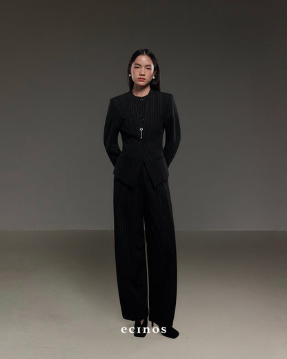 ECINOS - Harper Pleated Straight Trousers