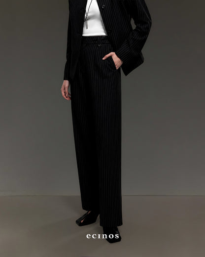 ECINOS - Harper Pleated Straight Trousers