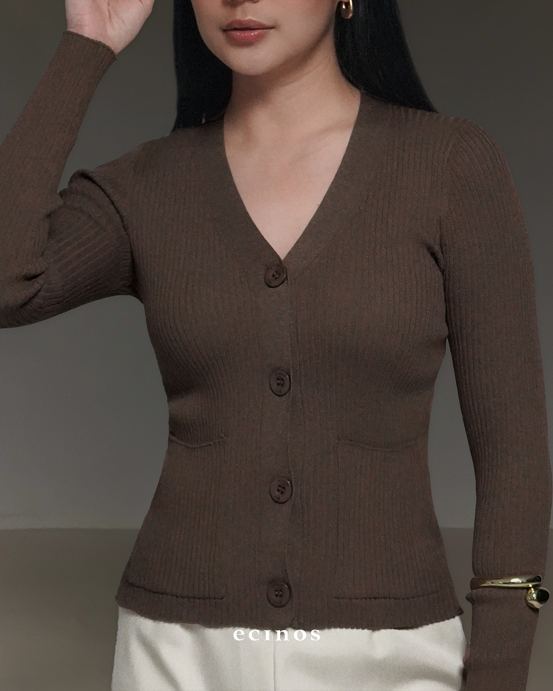 ECINOS - Chér Fitted Cardigan | Atasan Wanita | Cardigan Wanita Fitted