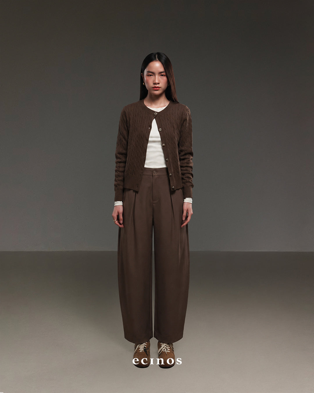 ECINOS - Joan Barrel Cotton Trousers
