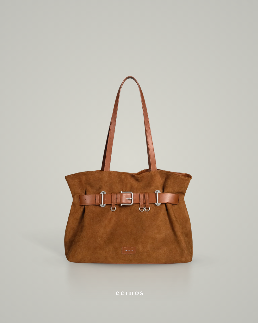 ECINOS Atelier - Dué Buckle Suede Bag