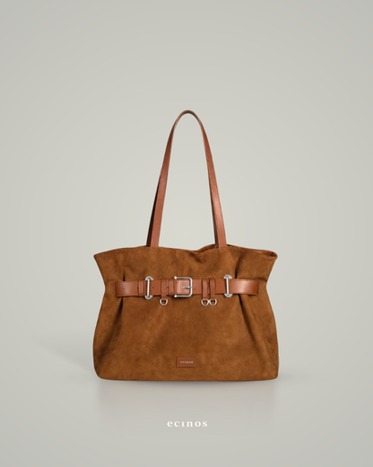 ECINOS Atelier - Dué Buckle Suede Bag