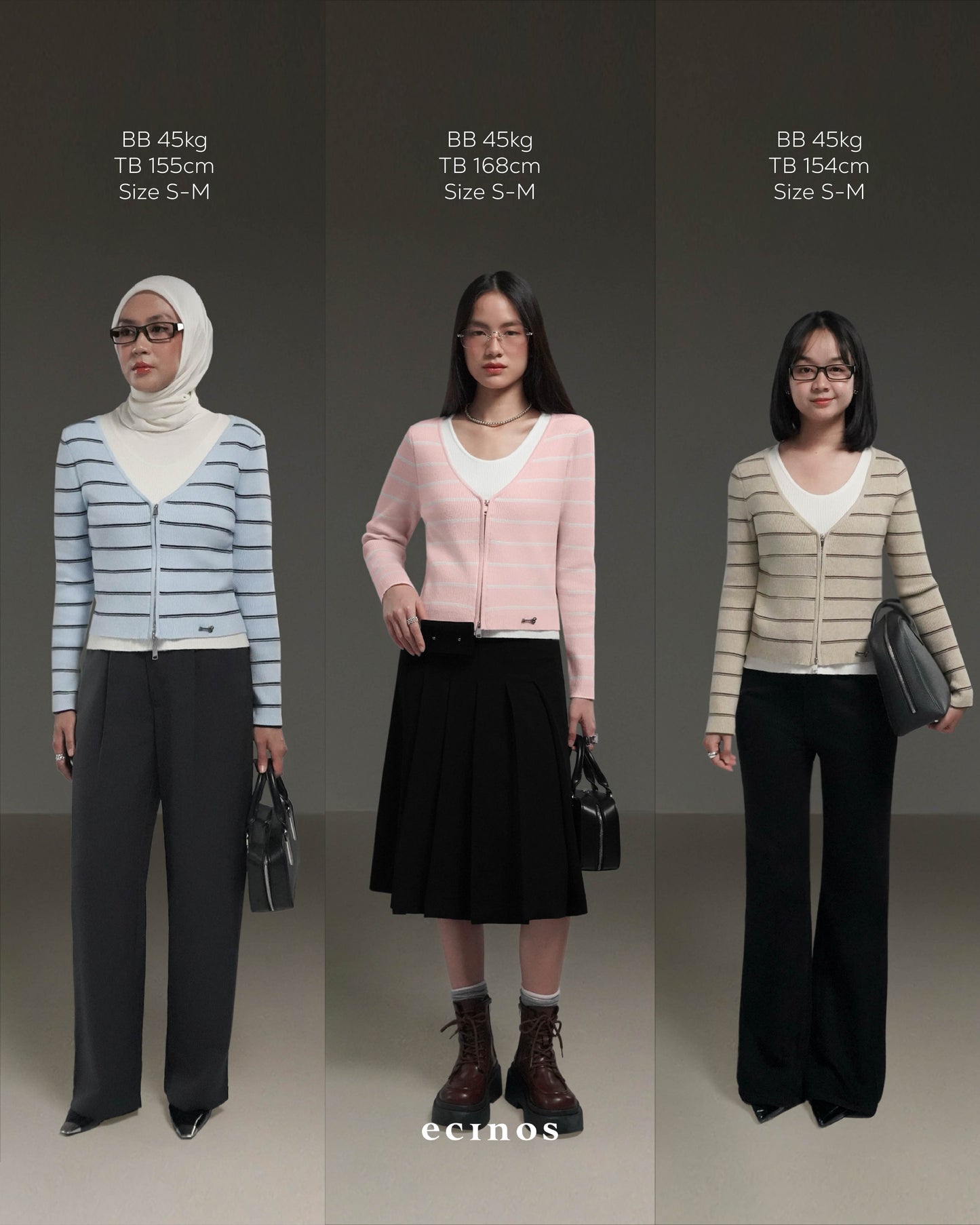 ECINOS - Rosie Layered Double-Zip Cardigan