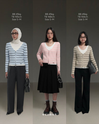 ECINOS - Rosie Layered Double-Zip Cardigan