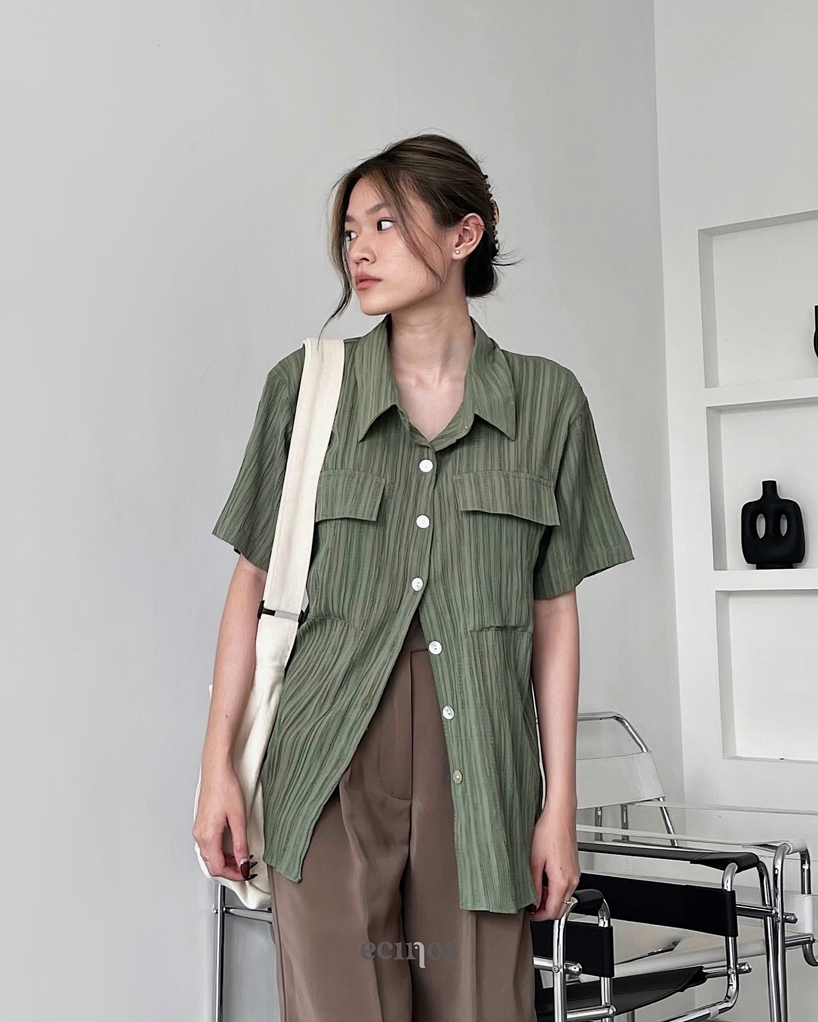 Irene Crinkle Top