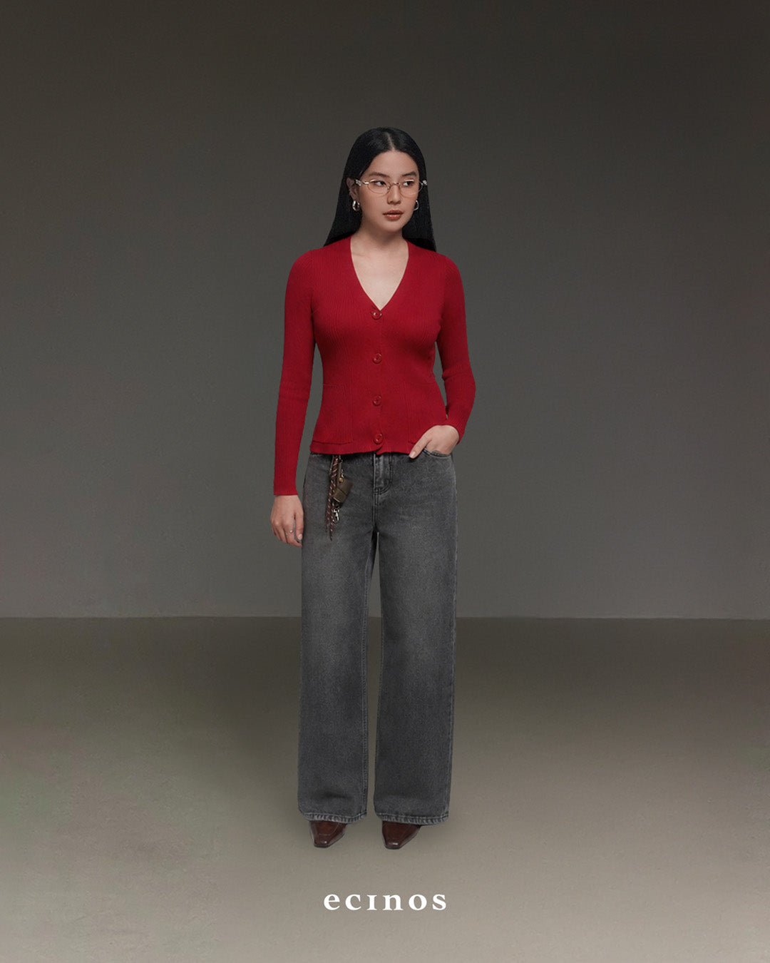 ECINOS - Chér Fitted Cardigan | Atasan Wanita | Cardigan Wanita Fitted