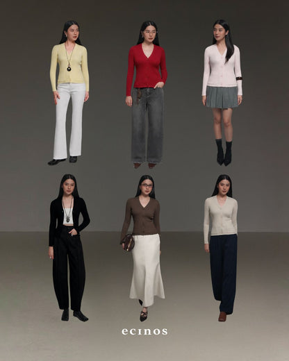 ECINOS - Chér Fitted Cardigan | Atasan Wanita | Cardigan Wanita Fitted