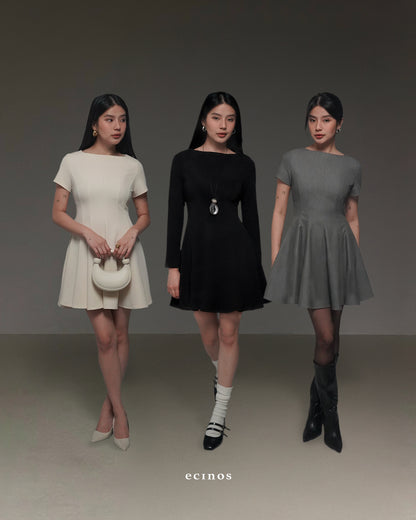 ECINOS - Paige Panel Wool Flared Dress