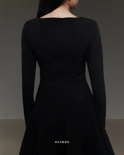 ECINOS - Paige Panel Wool Flared Dress