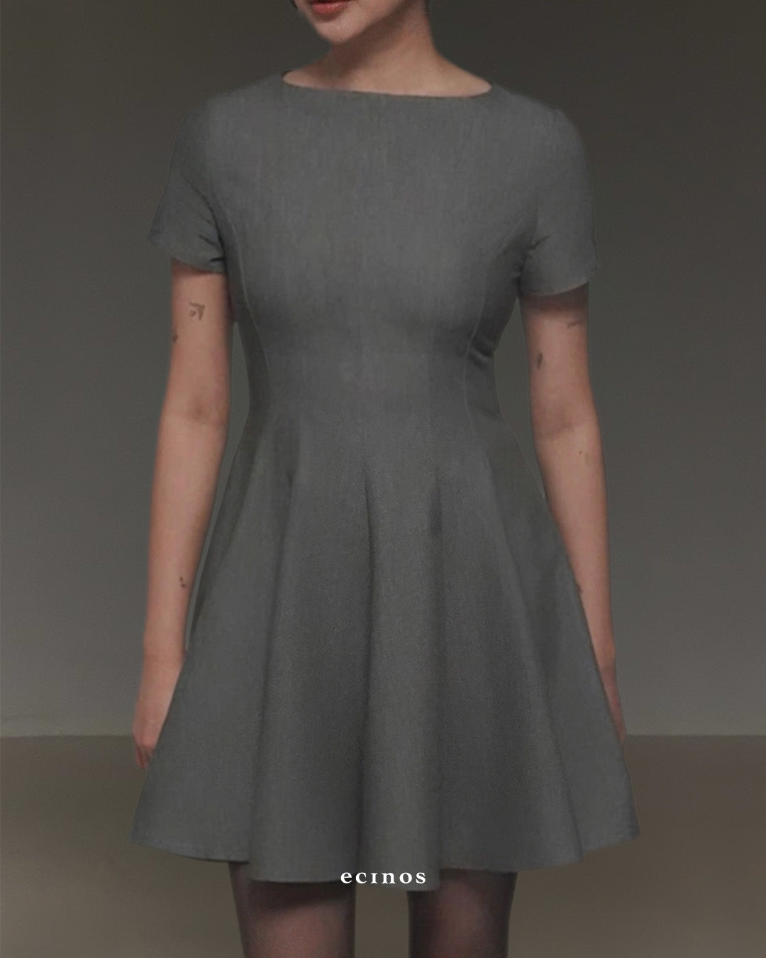 ECINOS - Paige Panel Wool Flared Dress