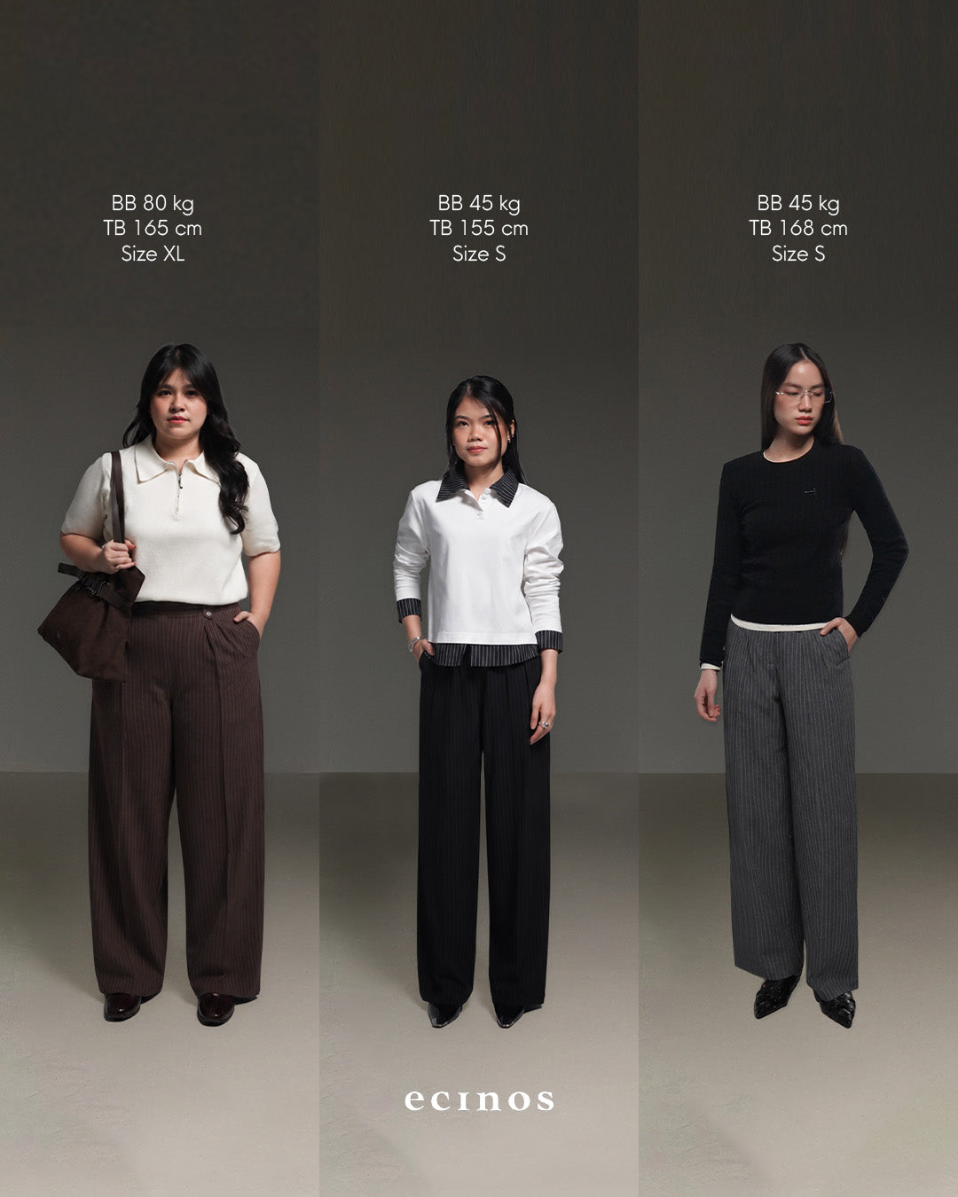 ECINOS - Harper Pleated Straight Trousers