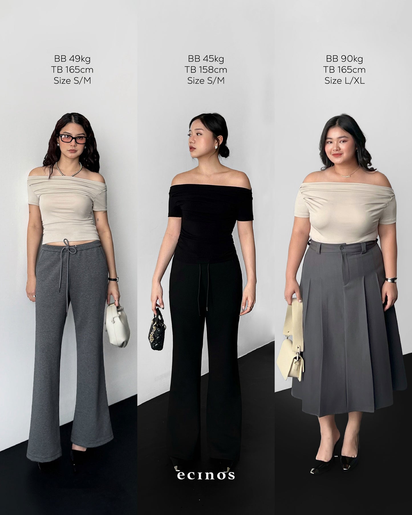 ECINOS - CORE Fitted Off Shoulder Tencel Top