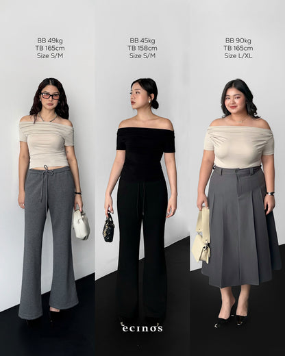 ECINOS - CORE Fitted Off Shoulder Tencel Top