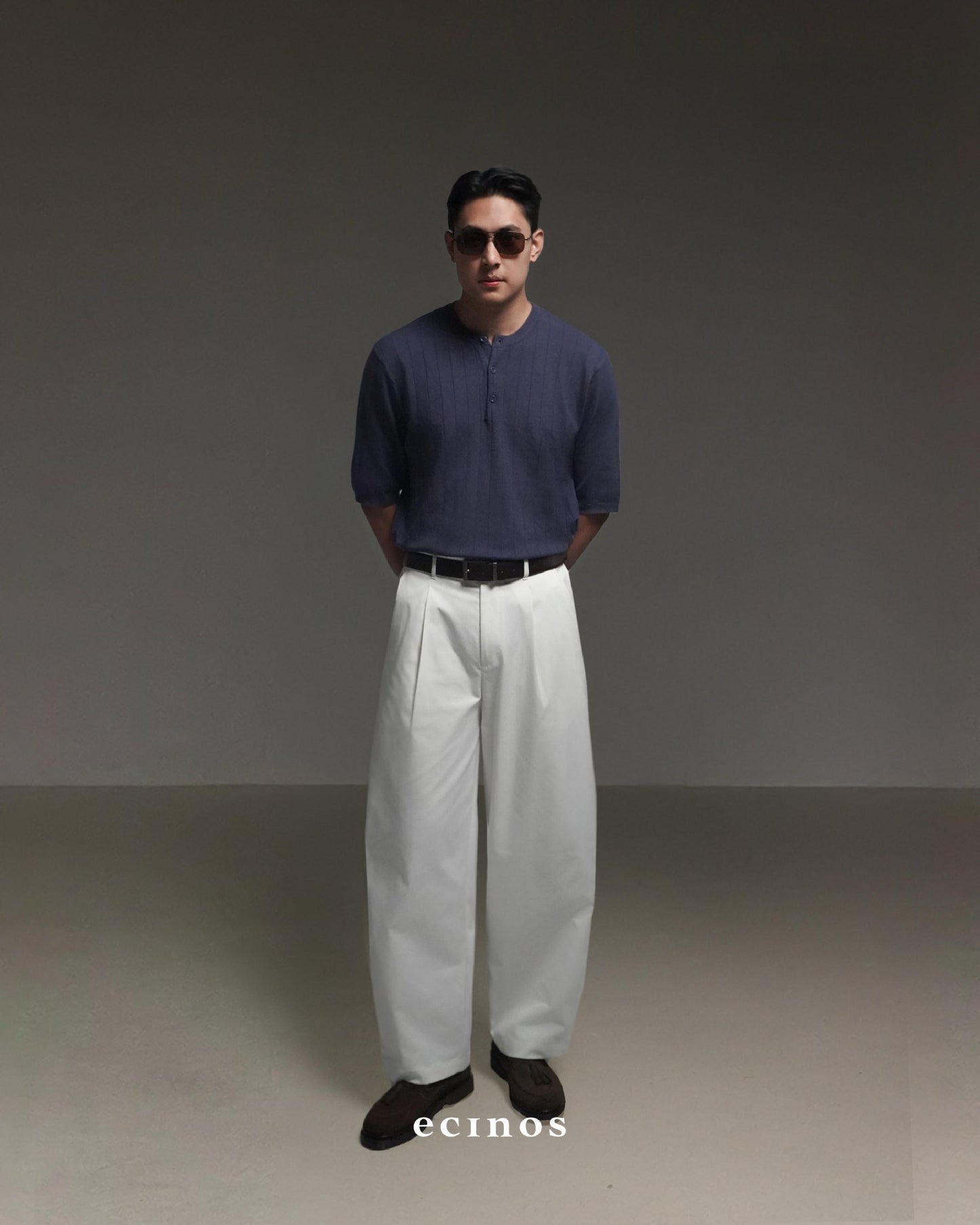 ECINOS MAN - Don Barrel Cotton Trousers