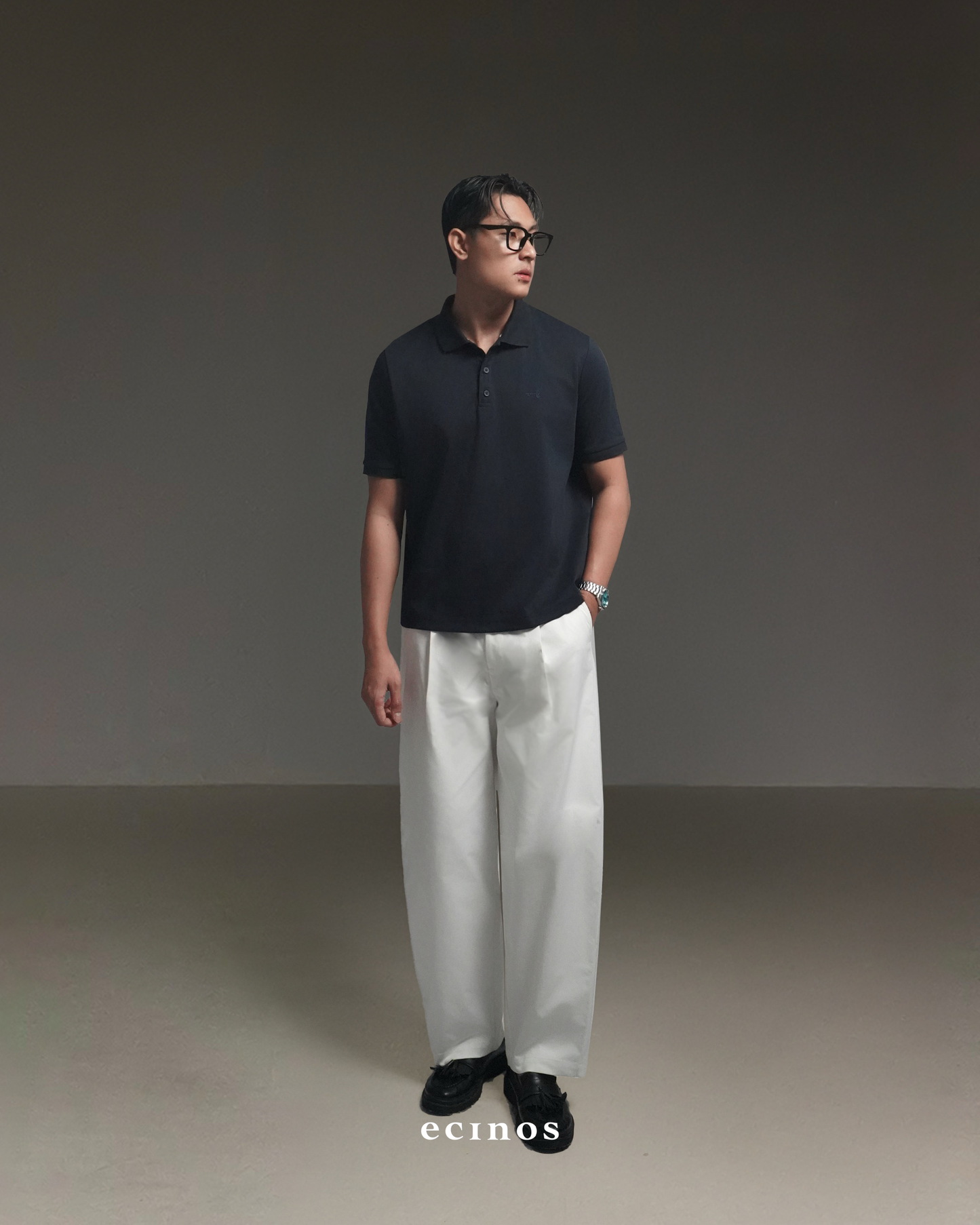 ECINOS MAN - Don Barrel Cotton Trousers