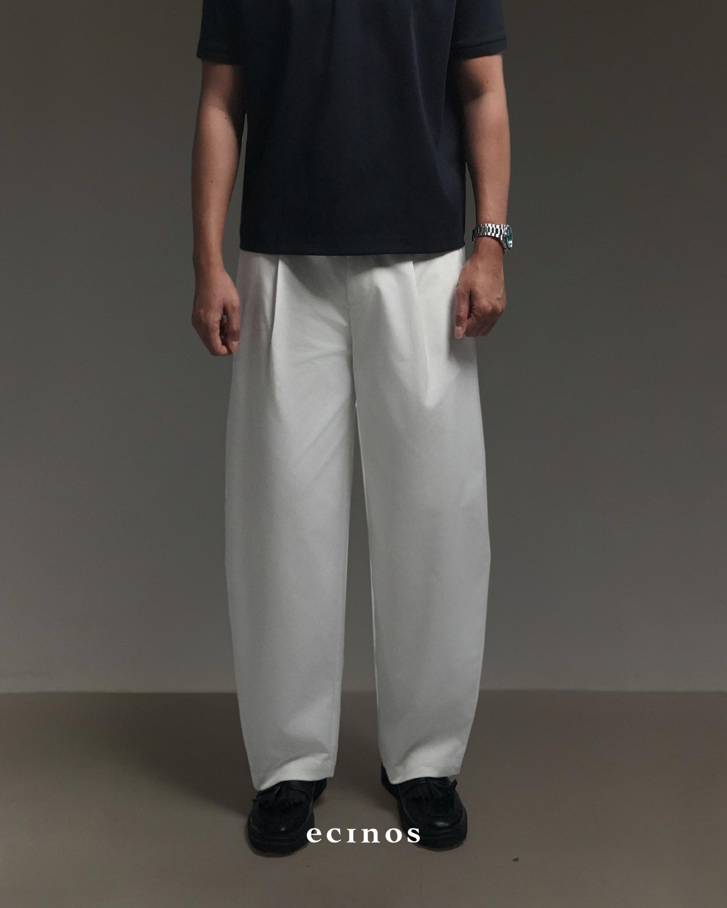 ECINOS MAN - Don Barrel Cotton Trousers