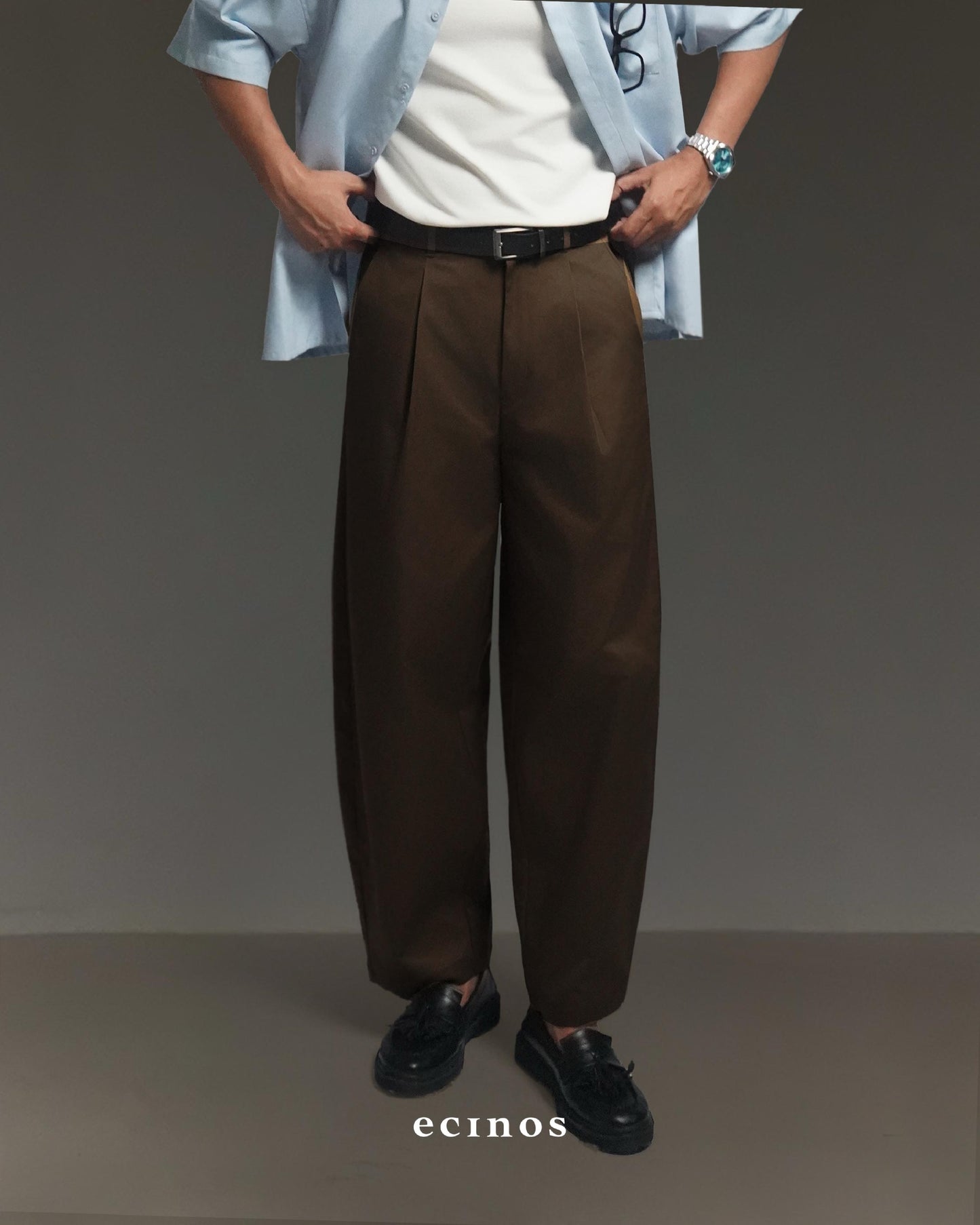 ECINOS MAN - Don Barrel Cotton Trousers