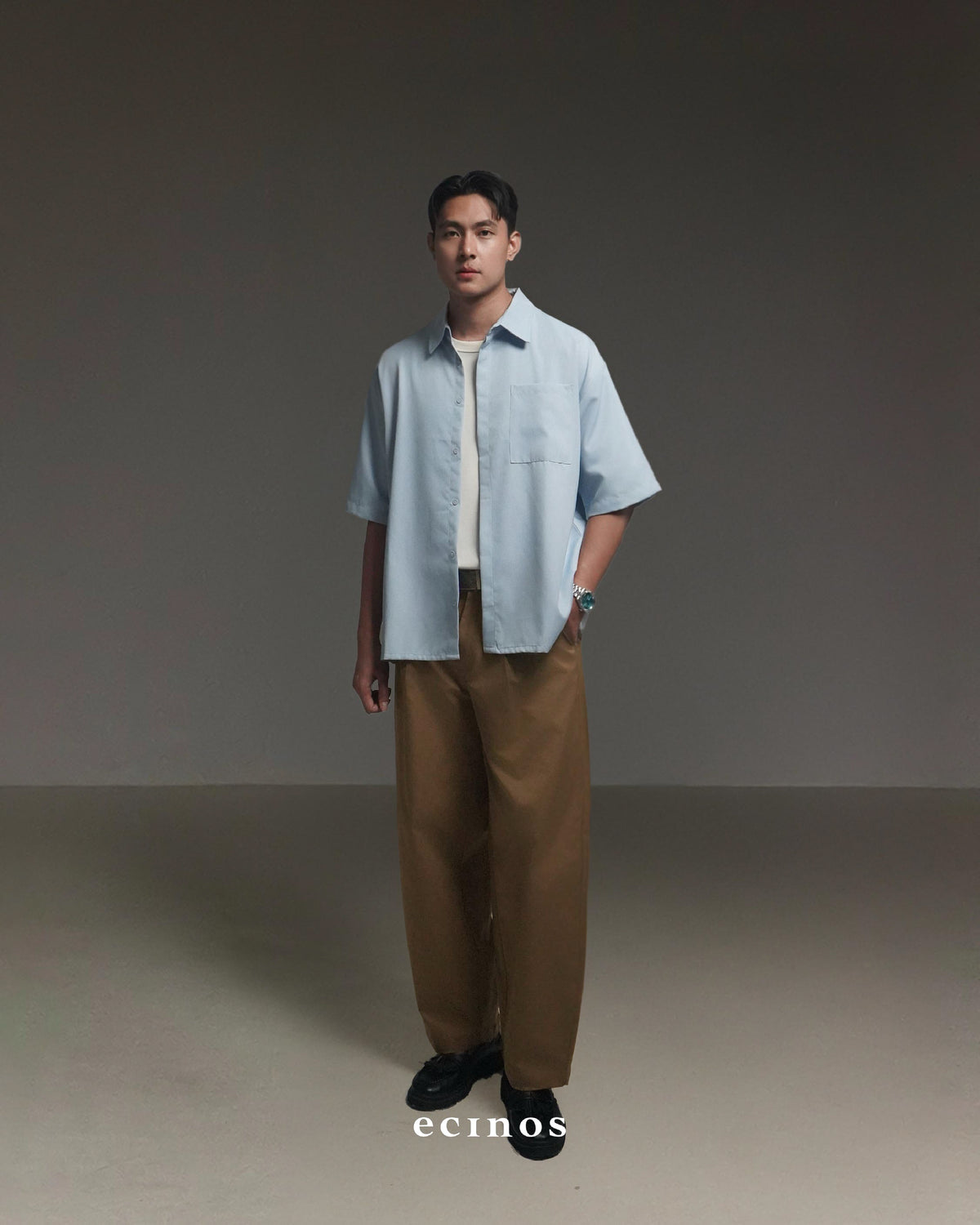 ECINOS MAN - Don Barrel Cotton Trousers