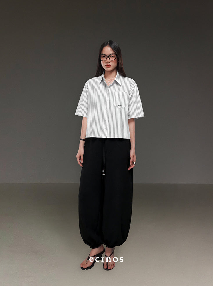 ECINOS - Emily Pleated Balloon Sweatpants