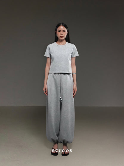 ECINOS - Emily Pleated Balloon Sweatpants