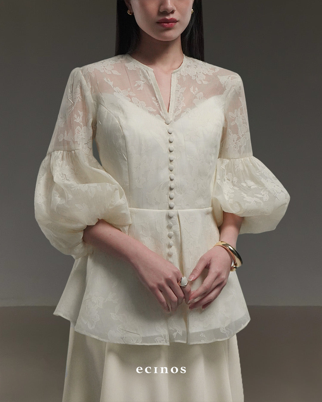 ECINOS - Jasmine Peplum Couture Blouse
